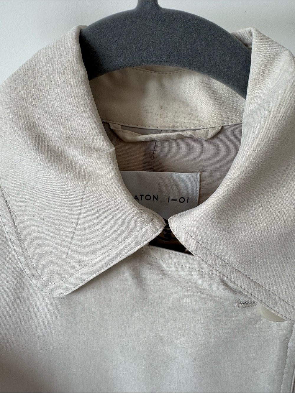 Babaton Light Beige Trench Coat - Picture 6 of 16